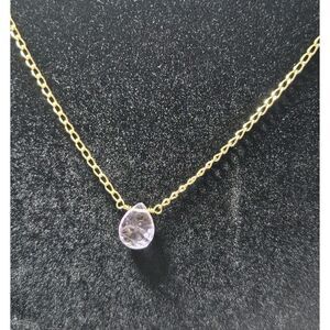 Luna Norte 14K Yellow Gold Plated Amethyst Necklace 17-19"